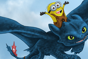 Toothless And Minion Wallpaper