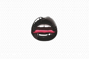 Tounge Lips Minimalist 5k (2048x2048) Resolution Wallpaper