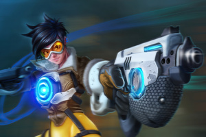 Tracer Overwatch Fanart 4k (1152x864) Resolution Wallpaper