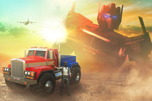 Transformers Optimus Prime X Pubg Helmet Guy (2048x2048) Resolution Wallpaper