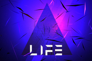 Triangle Abstract Life Typography 5k Wallpaper