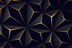 Triangle Solid Black Gold 4k (2048x1152) Resolution Wallpaper
