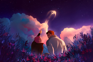 Two Hearts One Universe (2048x1152) Resolution Wallpaper