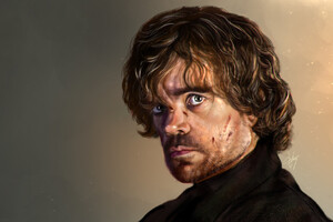 Tyrion Lannister Amazing Art (1366x768) Resolution Wallpaper