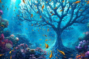Underwater World (1360x768) Resolution Wallpaper
