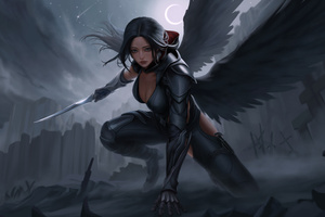 Unstoppable Dark Angel (1152x864) Resolution Wallpaper