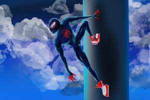 Urban Heroics Miles Morales Swings Into The Night 5k (2560x1440) Resolution Wallpaper