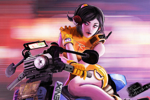 Urban Scooter Girl 4k (1600x900) Resolution Wallpaper