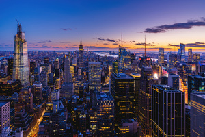 USA Houses Skyscrapers Morning New York City 5k (1280x1024) Resolution Wallpaper