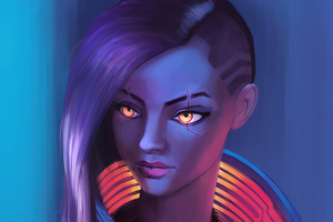 V Character Cyberpunk 2077 Paint Art 4k