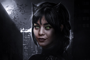 Vanessa Hudgens As Catwoman In Batman Movie Wallpaper
