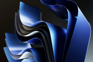 Velvet Blue Waves Abstract (3840x2160) Resolution Wallpaper