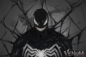 Venom 4k Artwork (1360x768) Resolution Wallpaper