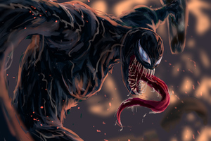 Venom 4k Fan Artwork (1600x900) Resolution Wallpaper