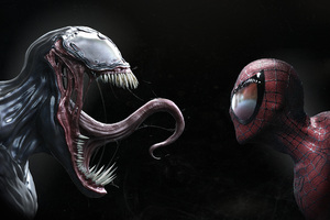 Venom And Spiderman Faceoff