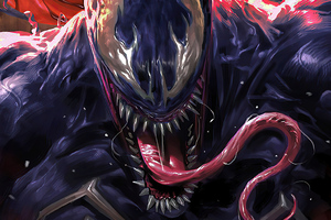 Venom Big Face (1366x768) Resolution Wallpaper