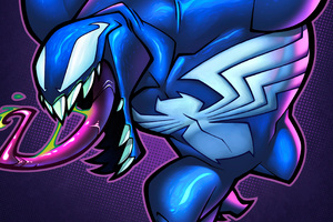 Venom Chibi Artwork 4k Wallpaper