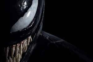 Venom Close Up Art Wallpaper