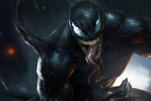 Venom Danger Art (2560x1080) Resolution Wallpaper