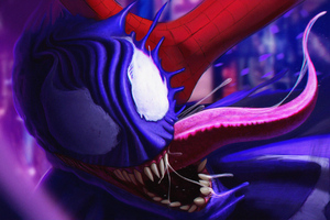 Venom Gets Beat Up (2048x2048) Resolution Wallpaper