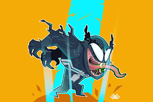 Venom Illustration (1400x900) Resolution Wallpaper