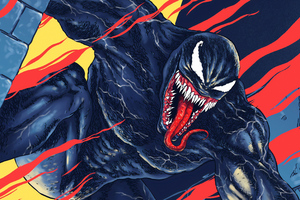 Venom Take Over City (1366x768) Resolution Wallpaper
