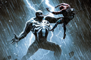 Venom Vs Spider Man Showdown (2560x1024) Resolution Wallpaper