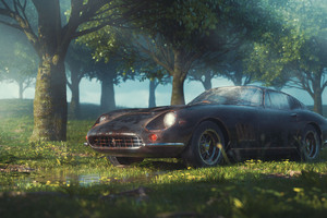 Vintage Ferrari In The Jungle