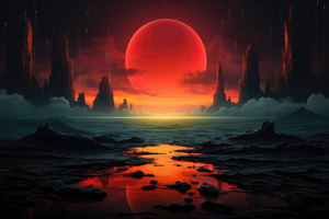 Vision Of The Red Sun (1600x1200) Resolution Wallpaper
