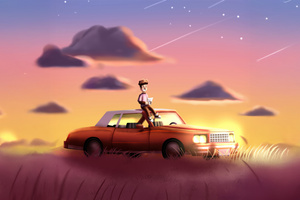 Waiting On A Shooting Star (2880x1800) Resolution Wallpaper