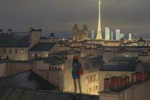 Wanderer In The City Sky (3840x2160) Resolution Wallpaper