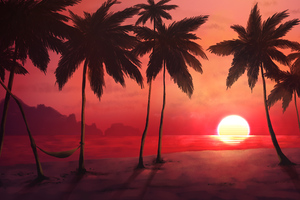 Warm Sunset 4k (2048x2048) Resolution Wallpaper