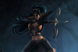 Warrior Girl With Archer Arrow Wallpaper