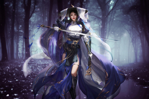 Warrior Women With Sword 4k (1400x900) Resolution Wallpaper