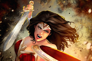 Warrior Wonder Woman Art 4k