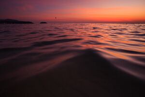 Wave Evening Sunset Landscape 5k (2560x1600) Resolution Wallpaper