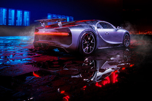 Wet Bugatti Chiron Wallpaper