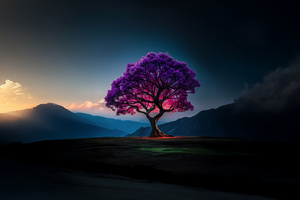 Whispers Of The Violet Tree (3840x2400) Resolution Wallpaper