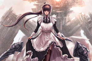 White Dress Anime Girl 4k