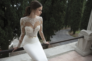 White Dress Gorgeous Model