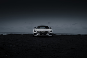 White Mercedes AMG GTS 4k (2048x1152) Resolution Wallpaper