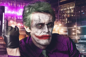 William Dafoe As Joker 4k Wallpaper