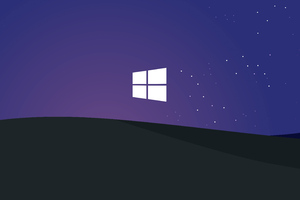 Windows 10 Bliss At Night Minimal 5k Wallpaper