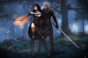 Witcher 3 Wild Hunt Geralt Yen And Ciri 4k