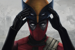 Wolverine And Deadpool Mask Off Wallpaper
