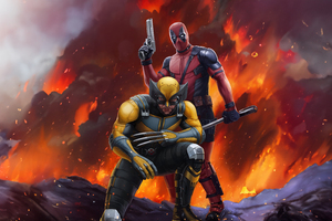 Wolverine And Deadpool Unstoppable (2560x1024) Resolution Wallpaper