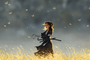 Women With Swords 5k (2560x1024) Resolution Wallpaper