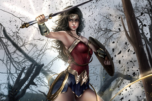Wonder Woman 4k Digital Artwork (2560x1080) Resolution Wallpaper