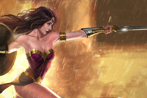 Wonder Woman 4kwarrior (1360x768) Resolution Wallpaper