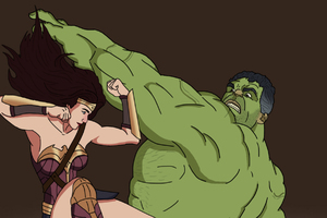 Wonder Woman And Hulk